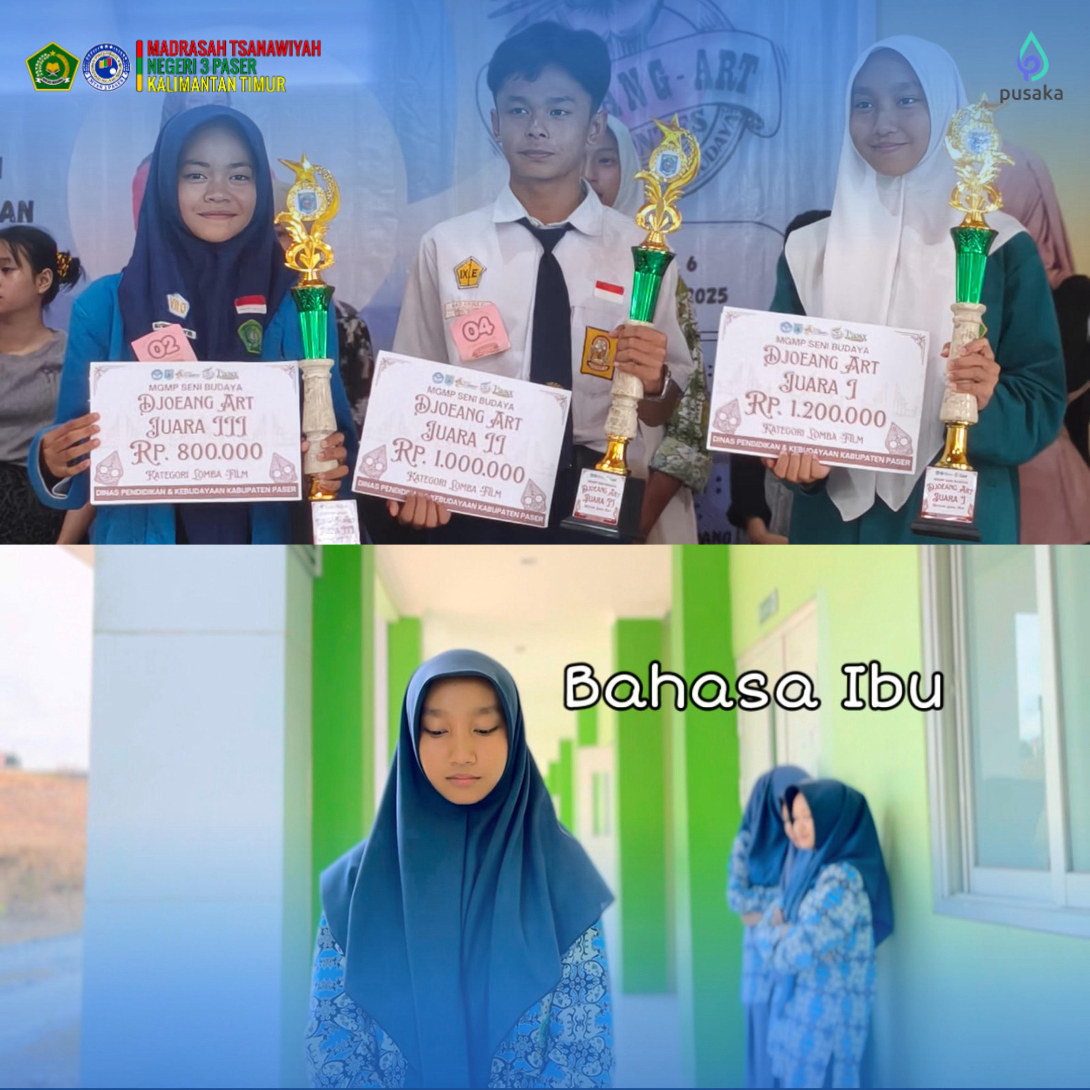 MTsN 3 Paser Meraih Juara 1 Djoeang Art Kontes Kategori Film Pendek