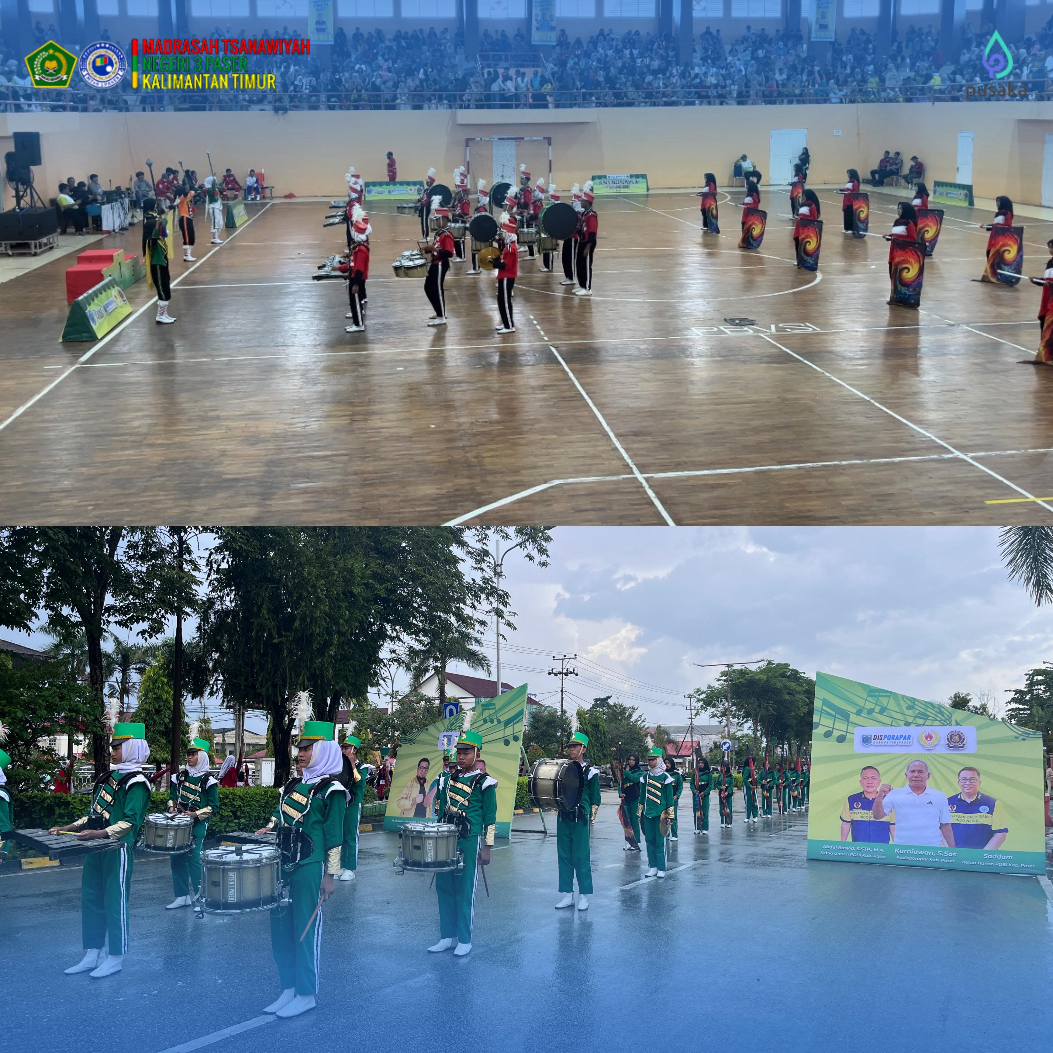 Tim Marching Band MTsN 3 Paser Ramaikan Bupati Paser Open Cup Marching Band 2025